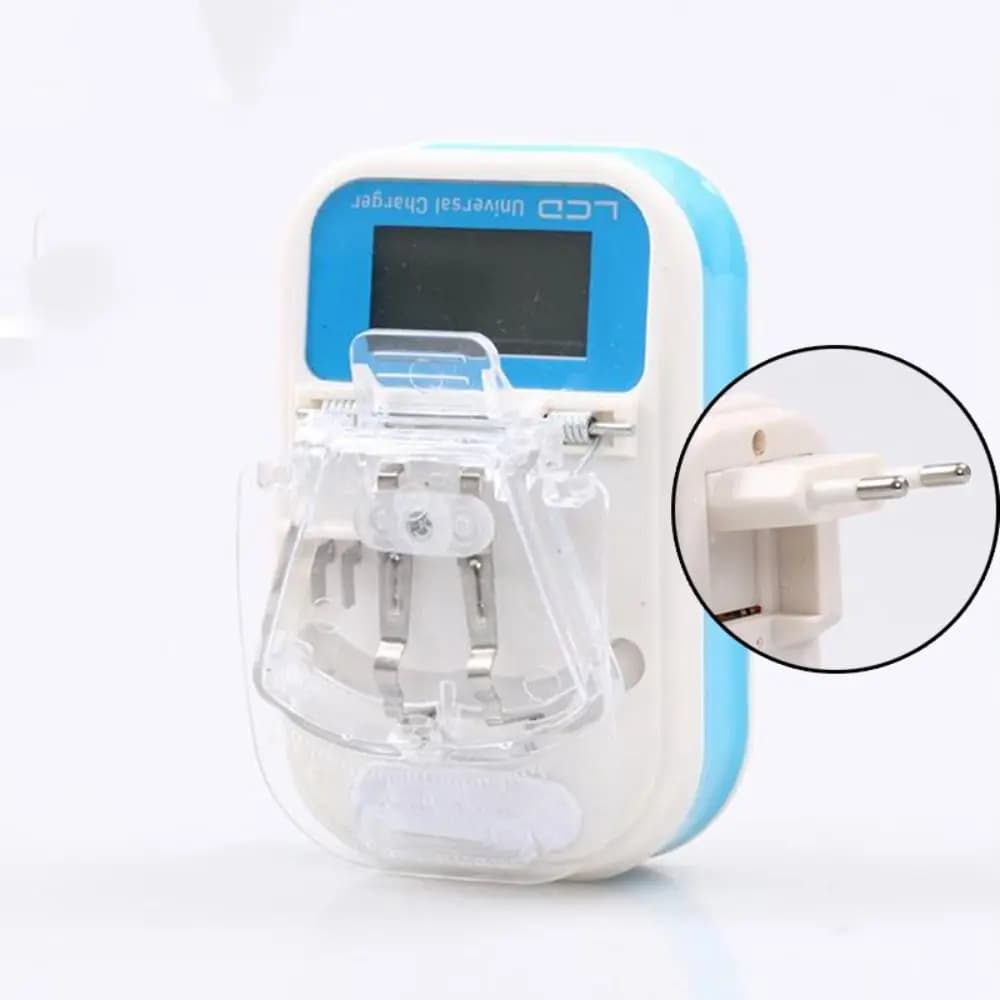 Portable Universal Battery Charger with LCD Display