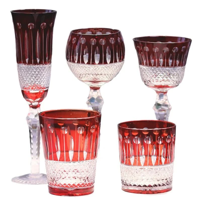 Handmade Crystal Champagne Goblet Glasses