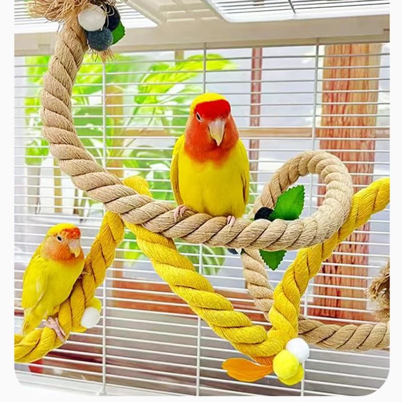 Spiral Rope Perch for Parrots 39 Inches
