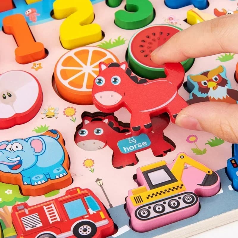 Montessori Puzzle Board Learning Toy