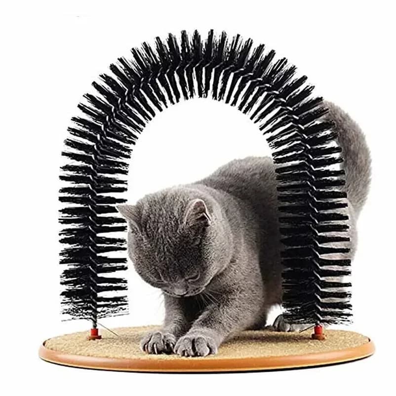 Cat Arch Self Groomer Scratcher Toy Durable Scratching Board Massage Brush Self Entertaining Pet Supplies for Cats