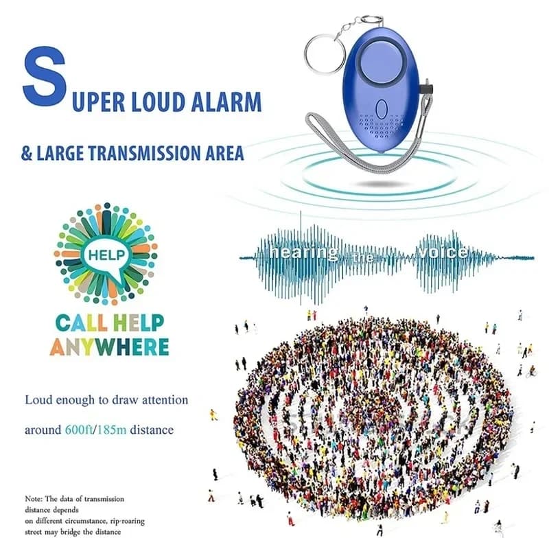 Personal Safety Alarm with Pull-Activated Siren