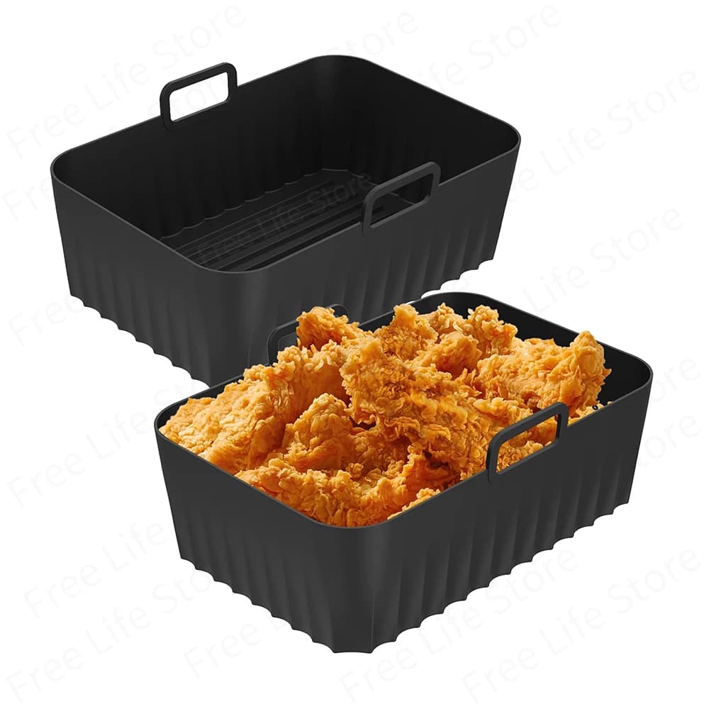 Air Fryer Accessories for Ninja Foodi Dual Zone DZ201 DZ401 AF300 AF400 7.6L-9.5L Silicone Basket/Muffin Cup/BBQ Rack/Gloves