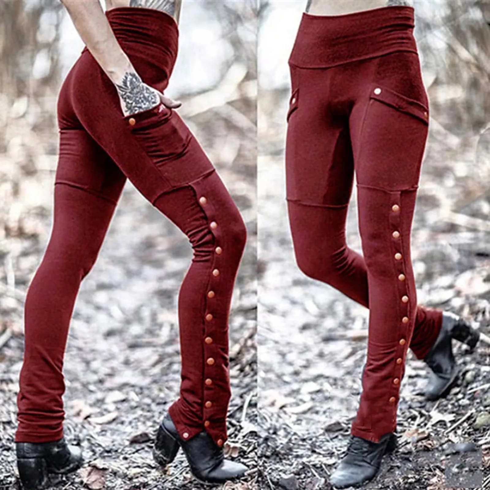 Women's High-Waisted Stretch Pencil Pants