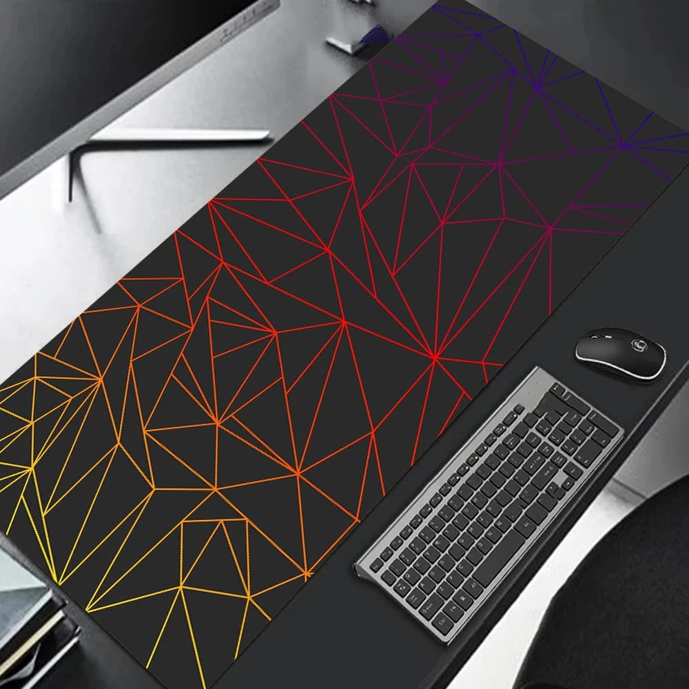 Large Gaming Mouse Pad 90x40 Red Blue Gradient