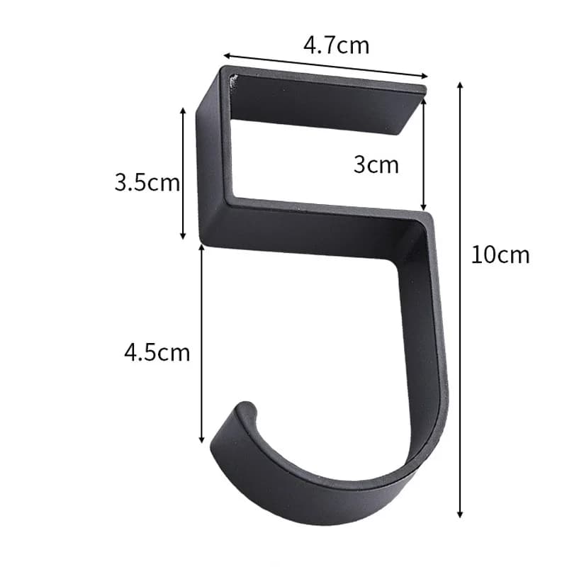 Desk Hook Organizer Anti-Slip Design Sleek Black White for Office Student Desk Organization Bag Storage Utility Hooks