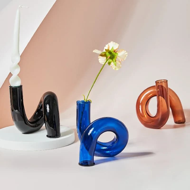 Curved Glass Vase