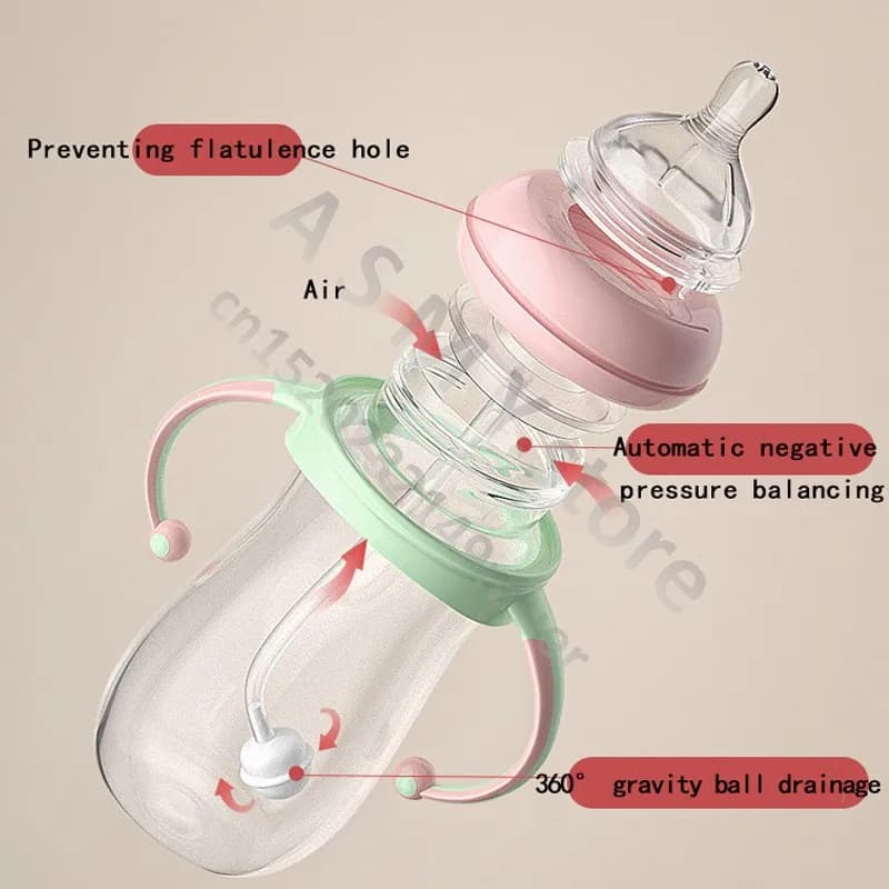 Wide Bore Milk Bottle with Handle