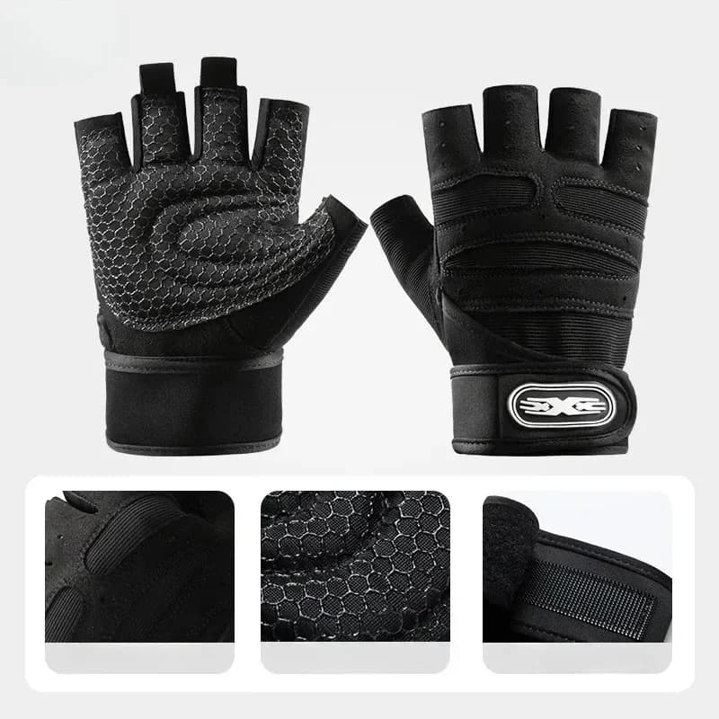 Half-Finger Wrist Guard Gloves for Fitness