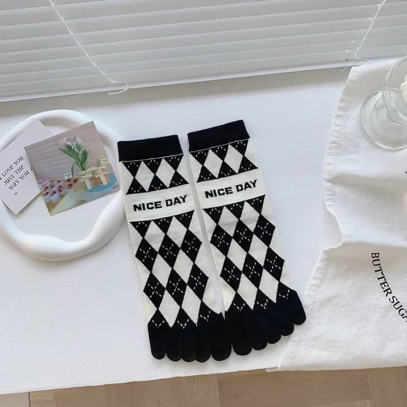 Cotton Five Finger Boot Socks Women