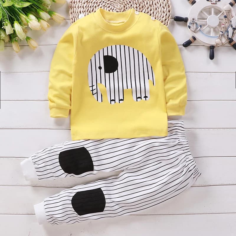 Kids Cotton Pajama Sets Autumn Winter