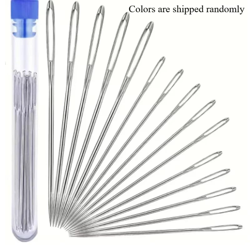 Large Eye Stitching Needles Set, 25 Pieces