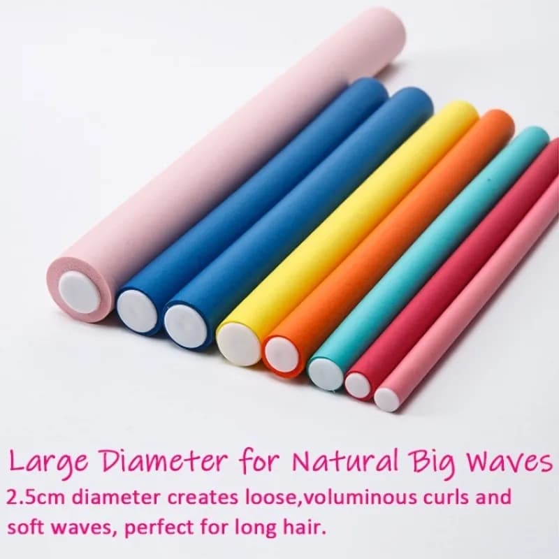 Oversized Non-Heat Curling Wands, 6-Pack