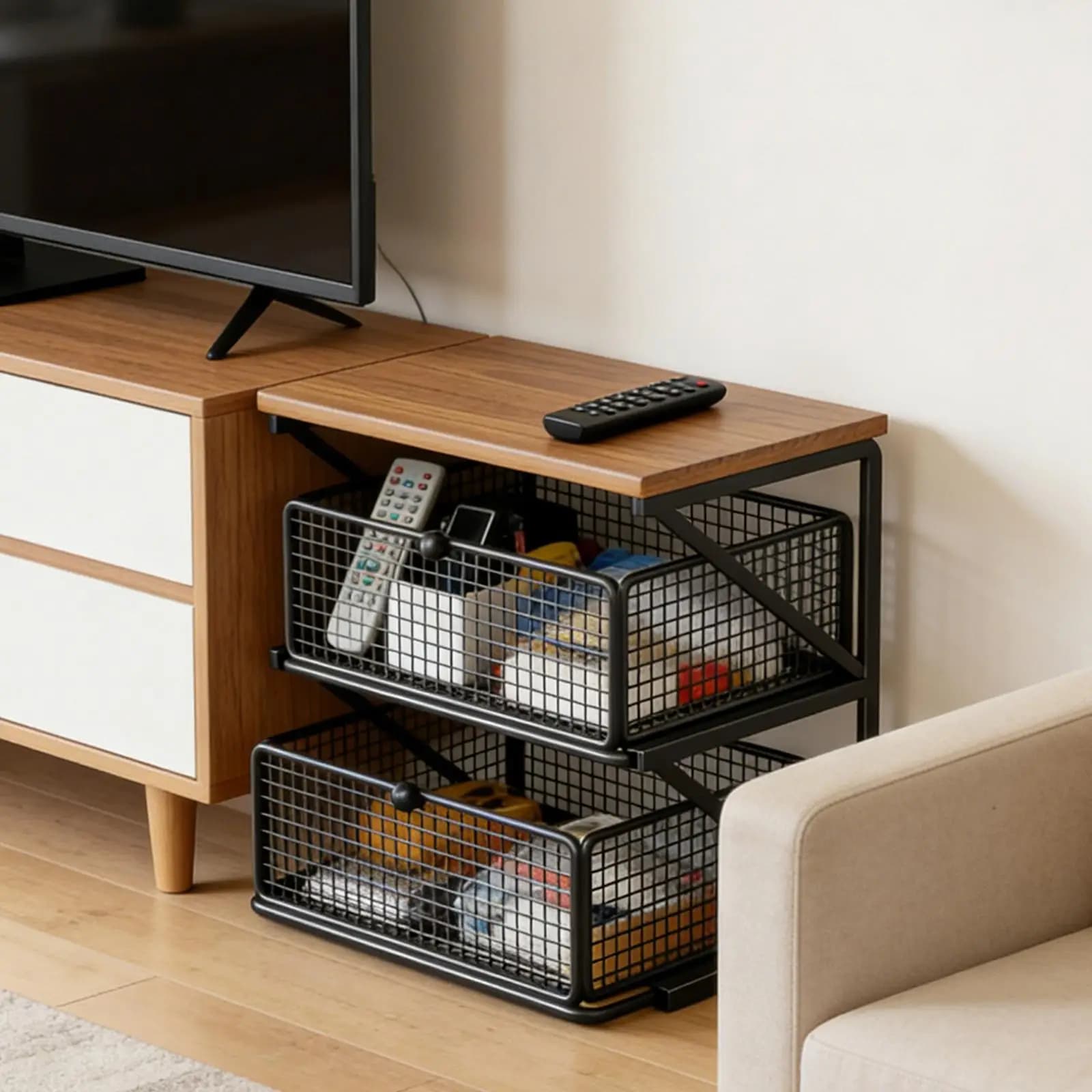 Coffee Counter Shelf Organizer with Drawer