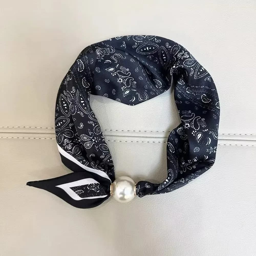 Magnetic Pearl Print Lightweight Scarf