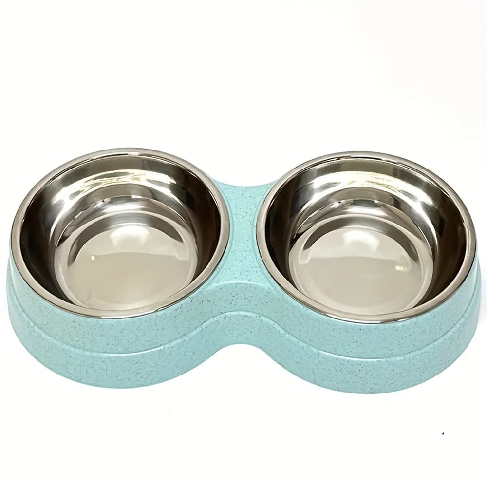 Stainless Steel Dual Pet Food and Water Bowls