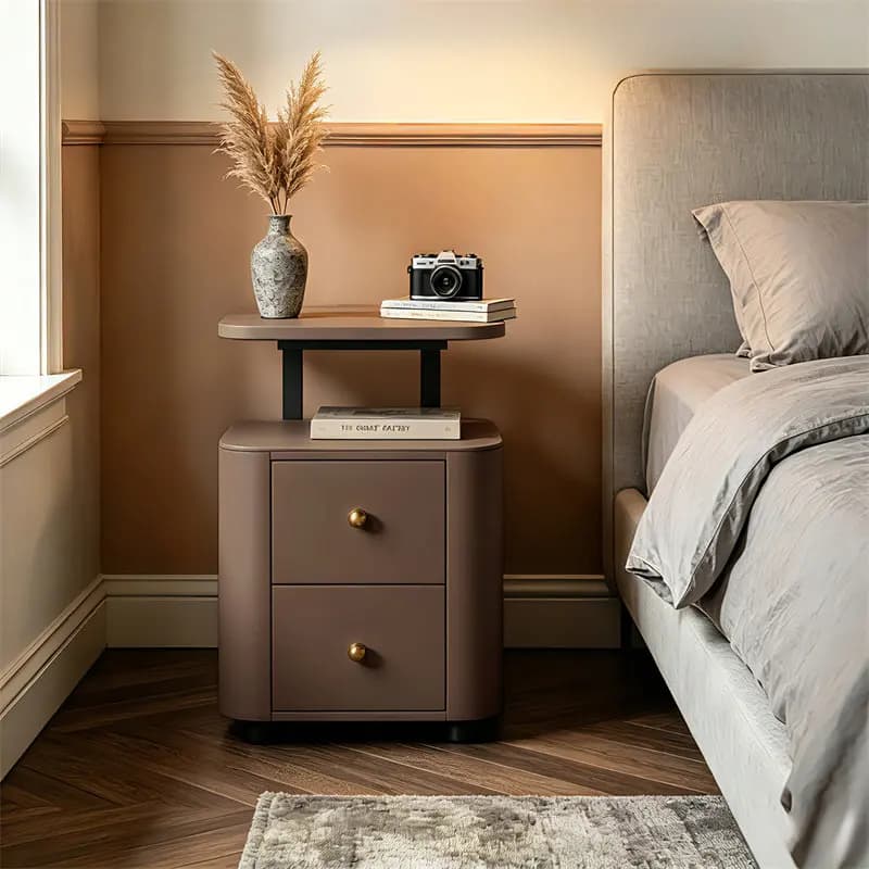 Aesthetic Storage Nightstand Trendy Elegant Bedside Table New Style Functional Nachttisch Home Bedroom Furniture