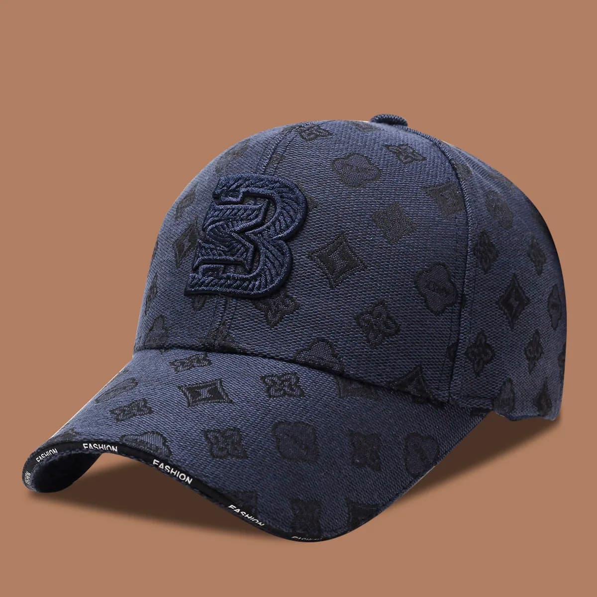 Unisex Baseball Cap with Abstract Embroidery