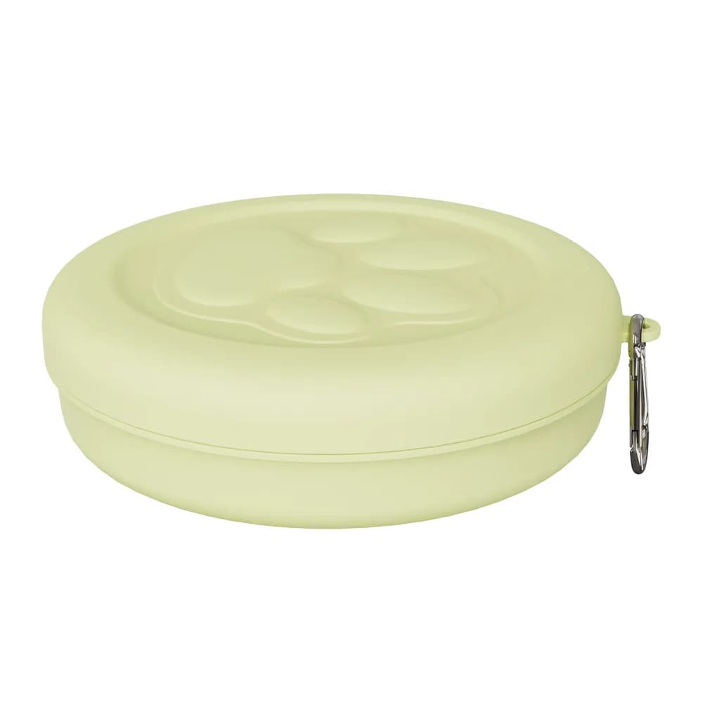 Portable Outdoor Pet Bowl with Treat Compartment