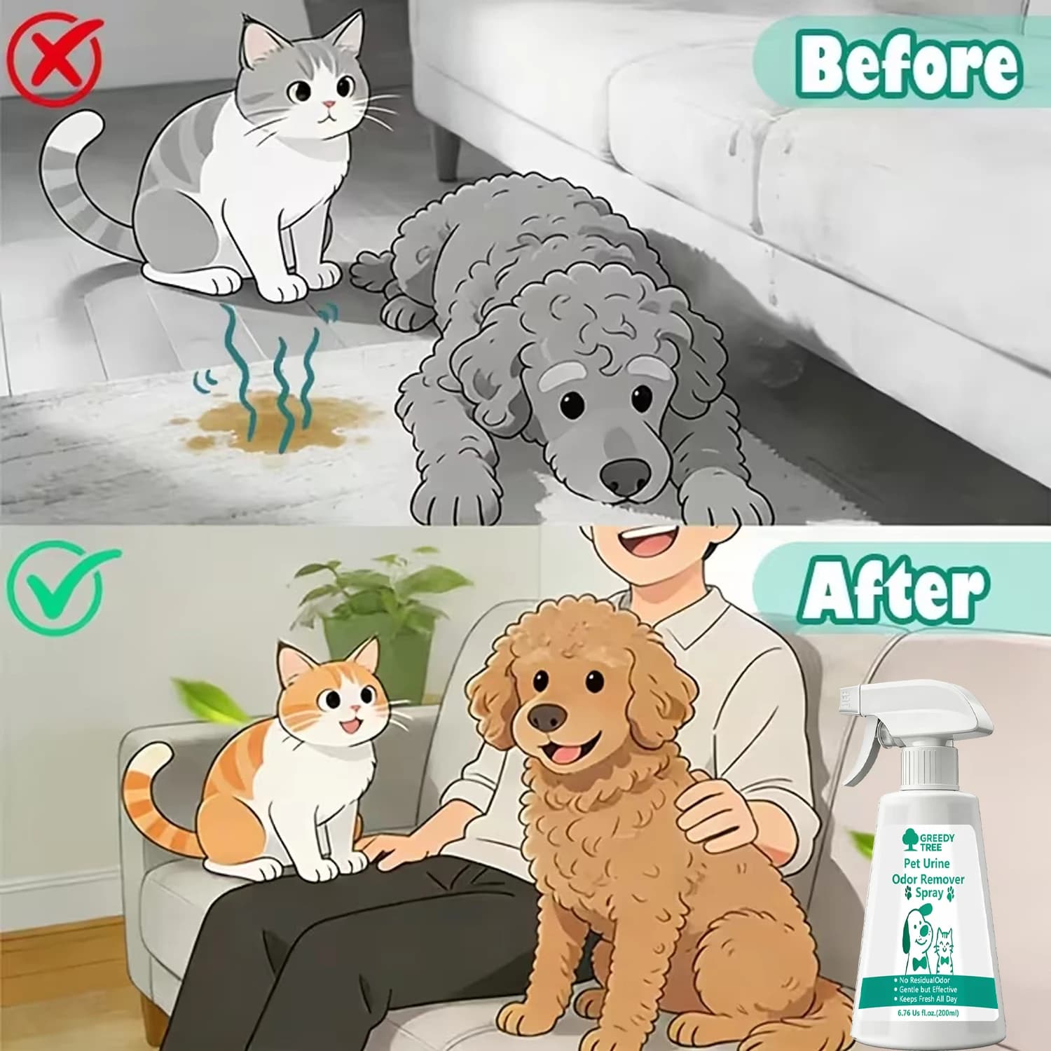 Pet Urine Odor Remover Spray