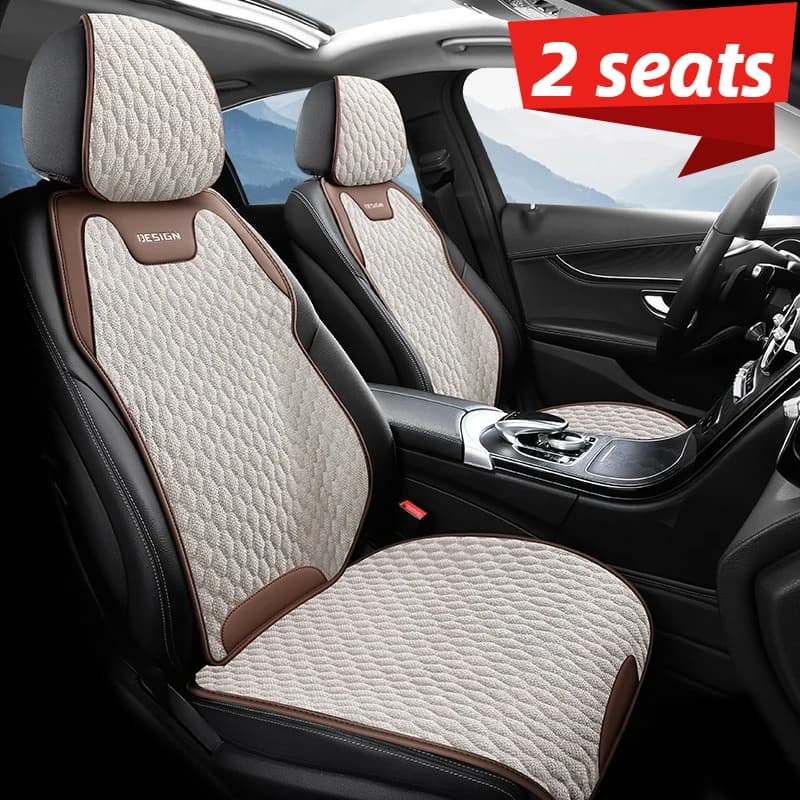 Linen Front Seat Cushion Covers