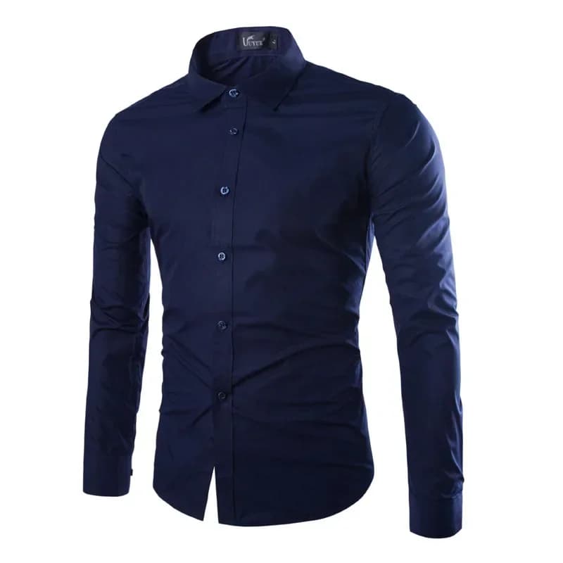 Men's Corduroy Striped Long Sleeve Shirt