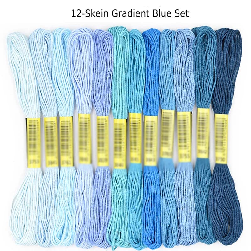 6-Strand Gradient Embroidery Thread Set