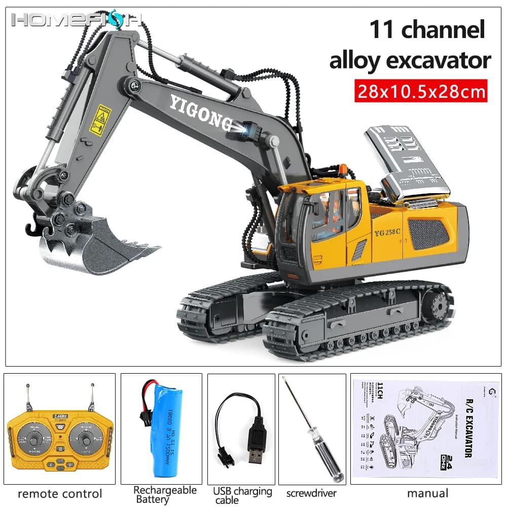 Remote Control Excavator Dump Truck Bulldozer Toy