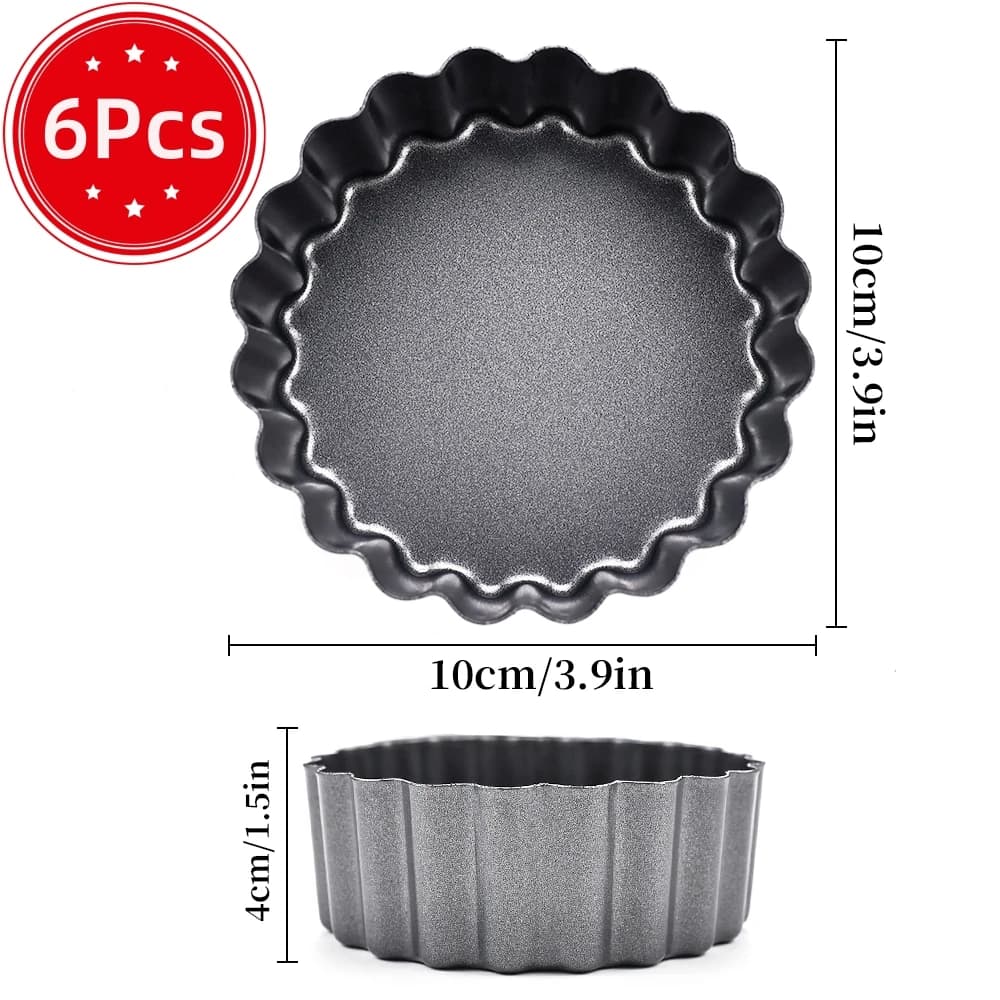 Mini Tart Pans with Deep Fixed Bottom