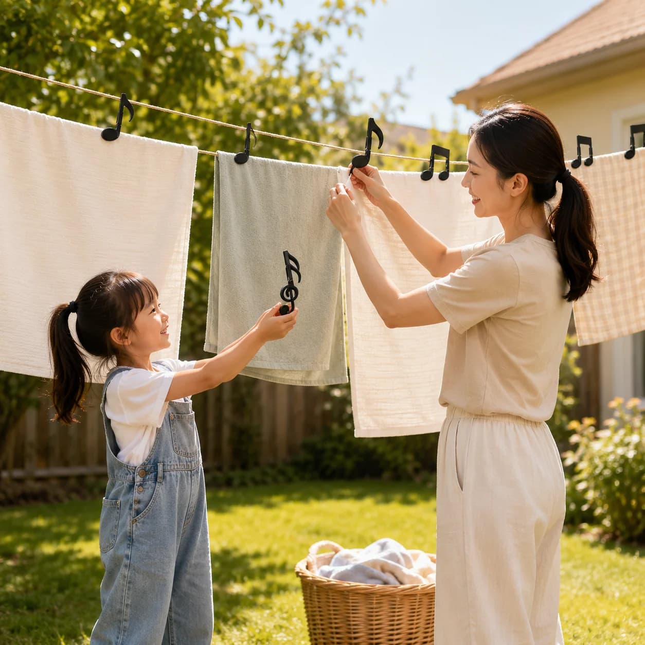 Viral TikTok Musical Note Clothes Pegs,Black Spring Laundry Clips,Cute Creative Clothespins for Baby Garment Drying Wardrobe