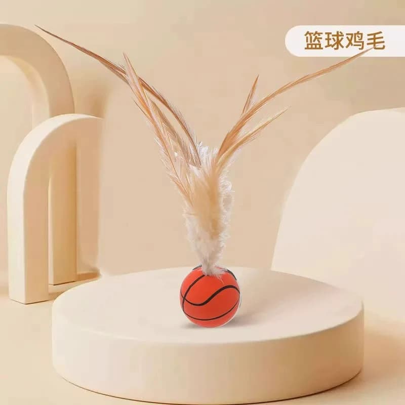 Cat Toys, Elastic Balls, Feather Cat Toys, Self-entertaining and Boring Gadgets, Interactive Pet Supplies for Cats