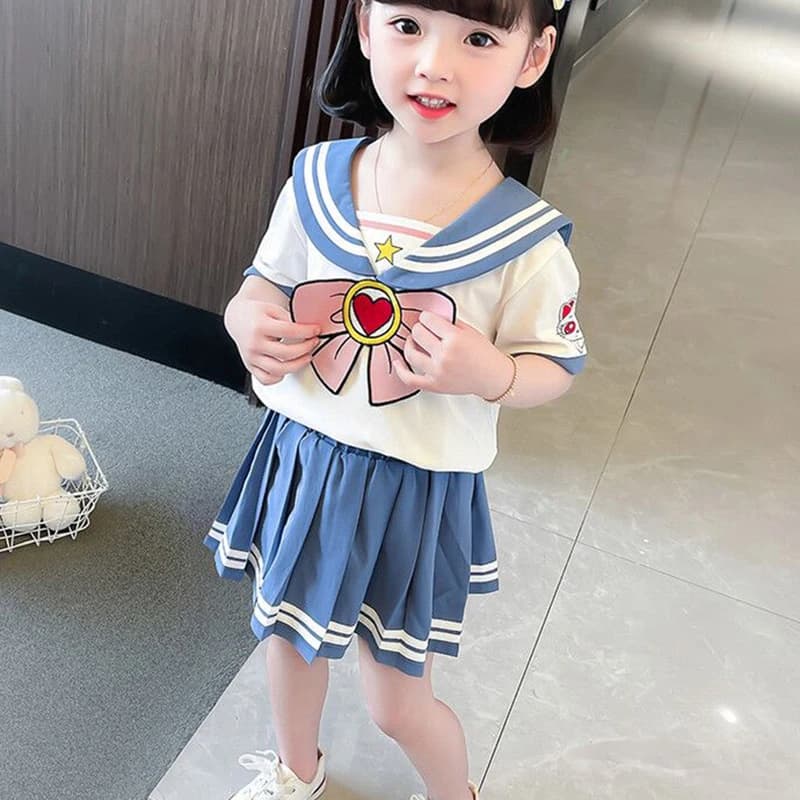 Girls Sailor Moon Cosplay Costume Set With Skirt