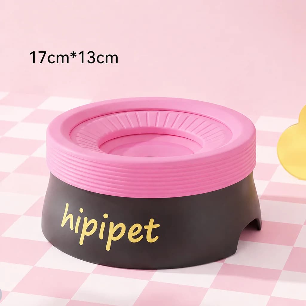 Pet Water Bowl with Anti-Wet Spill Mat