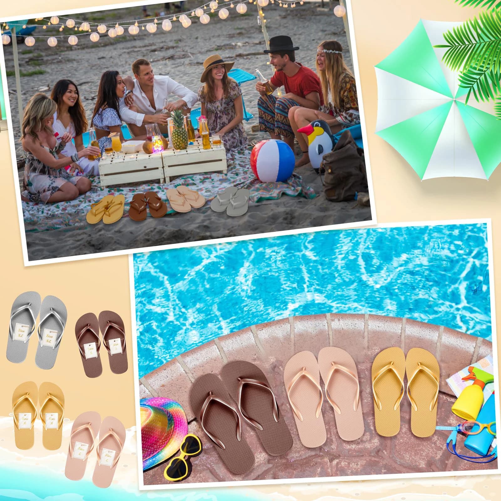 Bulk Flip-Flops for Wedding and Party Guests