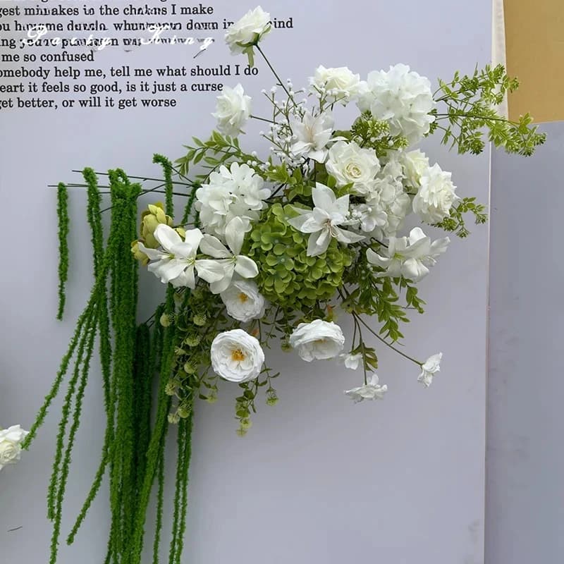 Outdoor Wedding Decoration Artificial Flowers Floral Backdrop Arrangement Home Decor Hanging Flower Row Road Lead Flower Ball