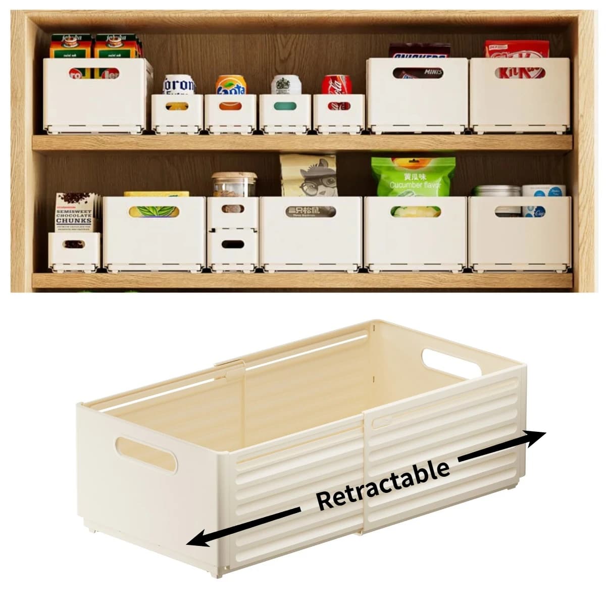 Adjustable Clothes Storage Box Closet Organizer Categorized Clothing Organizer Kitchen Cabinet Storage Bin Home Organizer
