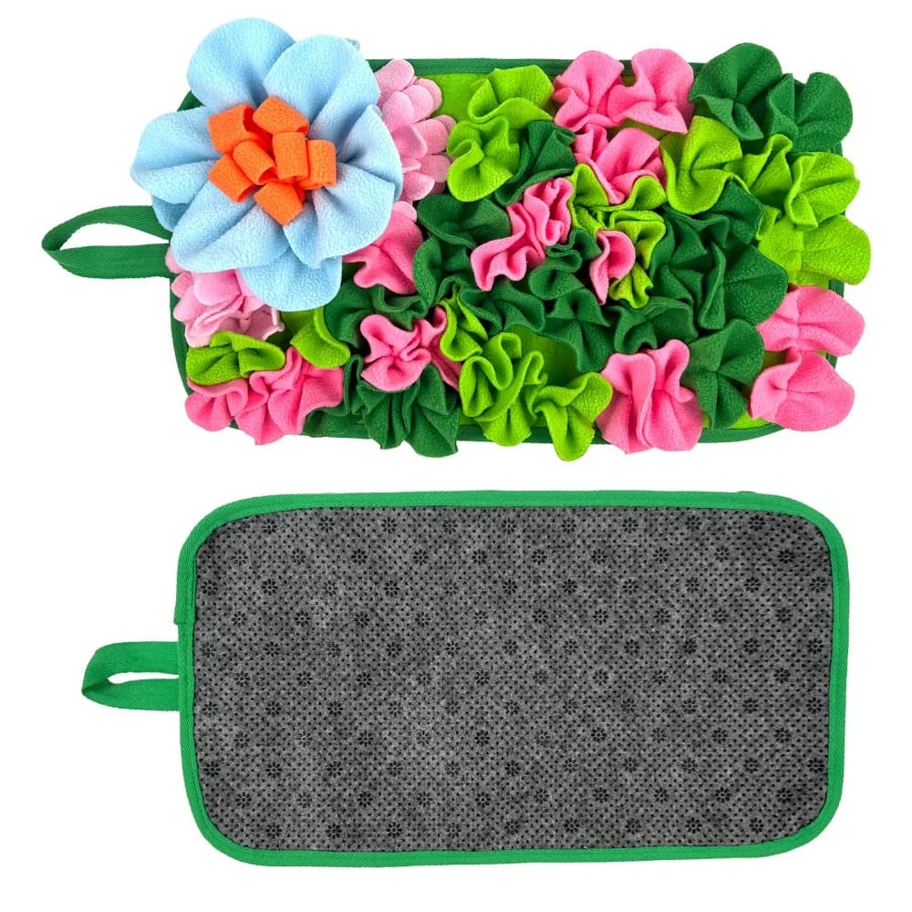 Small Animal Feeding Mat with Floral Design