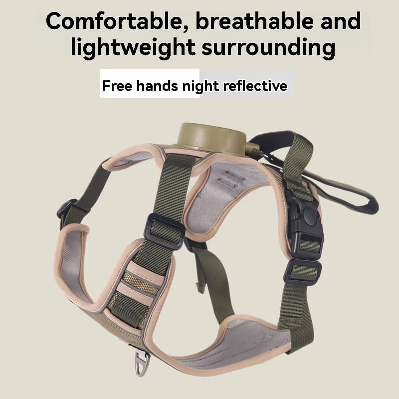 Reflective Dog Harness Vest with Retractable Leash