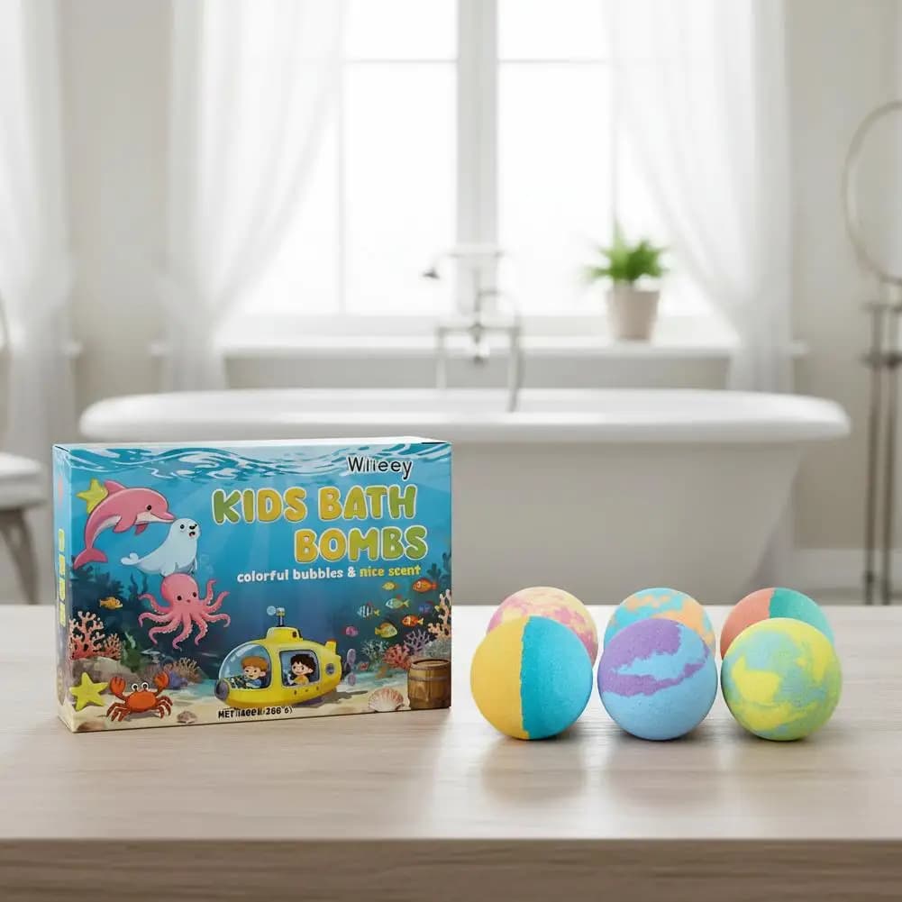 Kids Colorful Bath Bombs Set