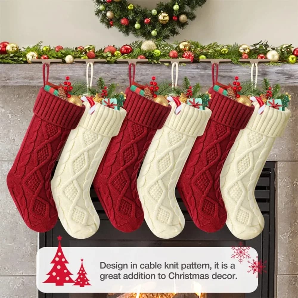 Christmas Knitted Stocking 45cm