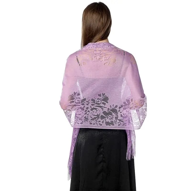 Sheer Tassel Shawl Wrap