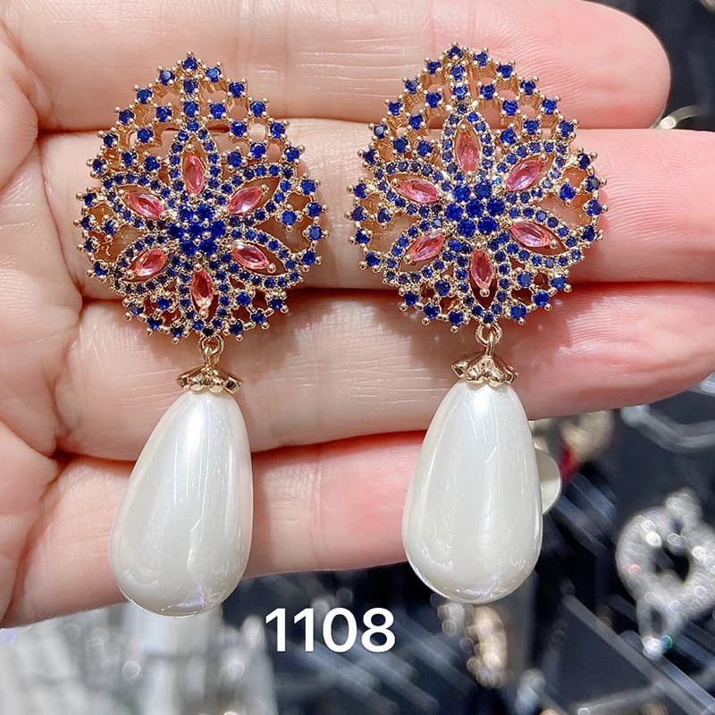 Pearl Drop Earrings with Tassel