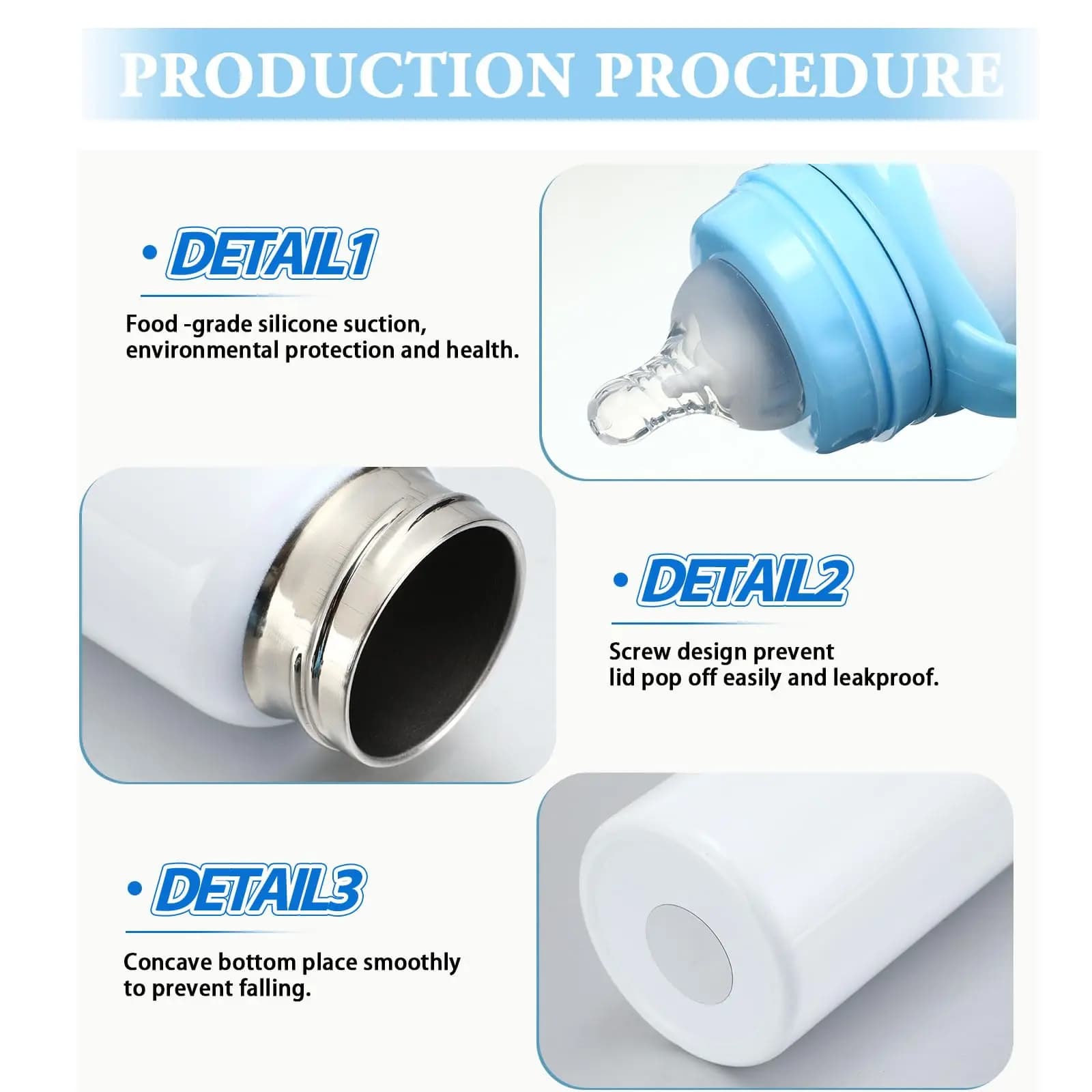 Sublimation Blank Stainless Steel Sippy Cups