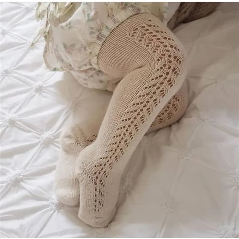 Baby Cotton Tights Solid Princess Style