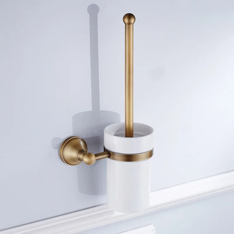 Bronze Bathroom Accessories Hardware  Antique Hair Dryer Rack Coat Towel Shelf Rail Bar Shower Soap Dish Holder Toilet Brush