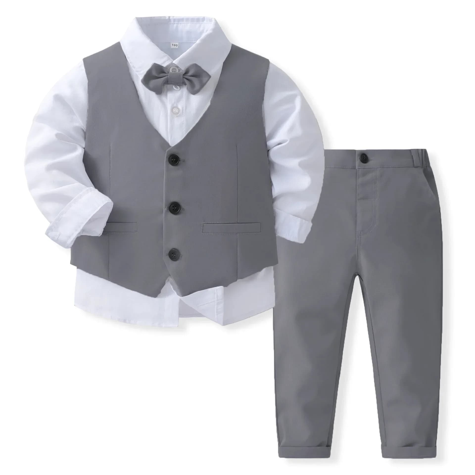 Kids Solid Formal Cotton Suit 1-6 Years