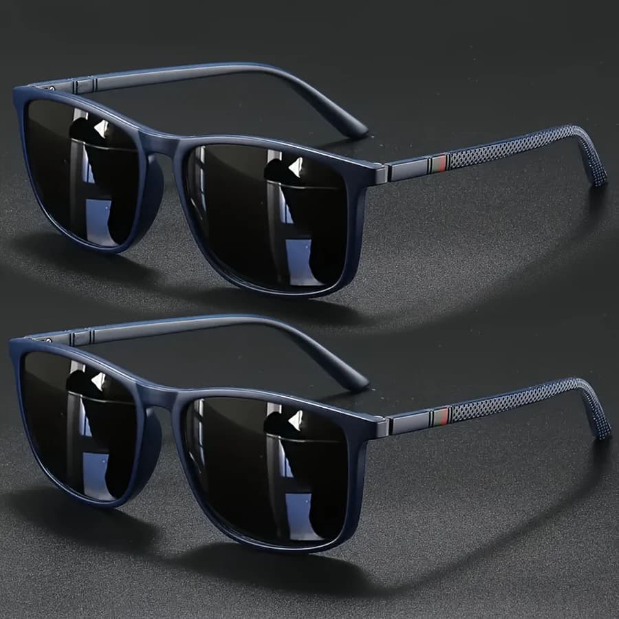 2/3pcs Luxury Square Vintage Cycling Sunglasses Men Women Fashion Travel Driving Fishing Sun Glasses Male Eyewear UV400