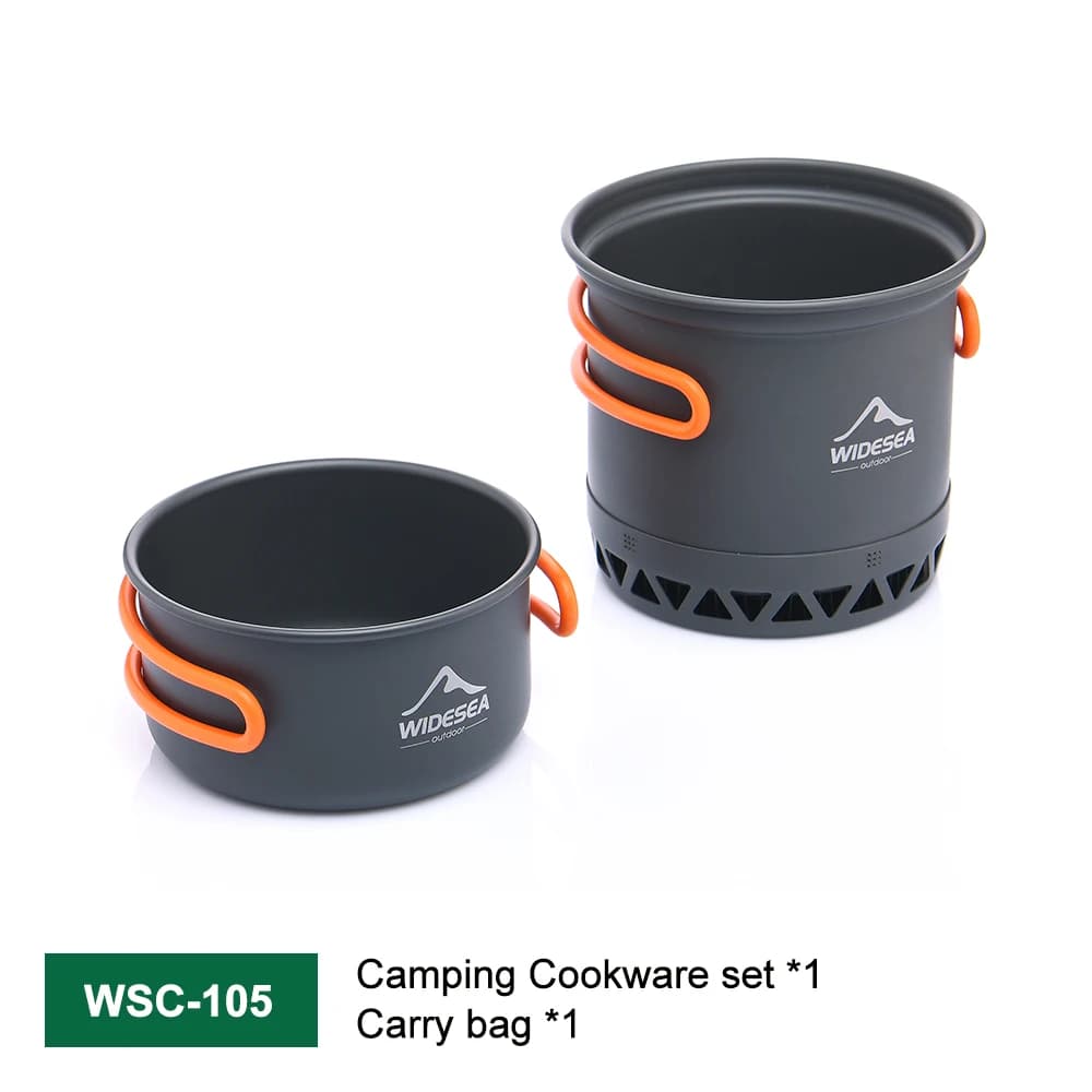 Hard Anodized Camping Pot Set 1.3L 2.3L