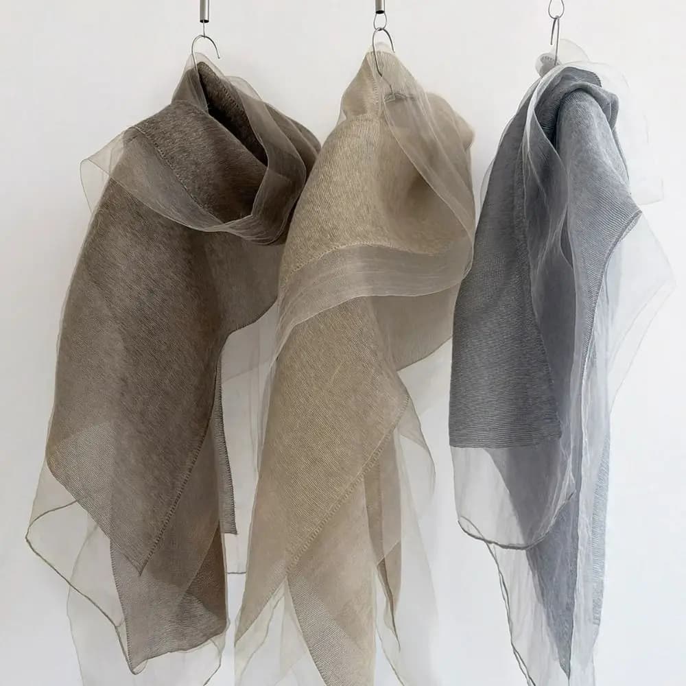 Mulberry Silk Blend Double Layer Scarf