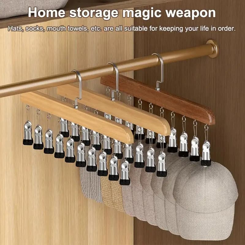 Hanging Closet Organizer with 10 Clips